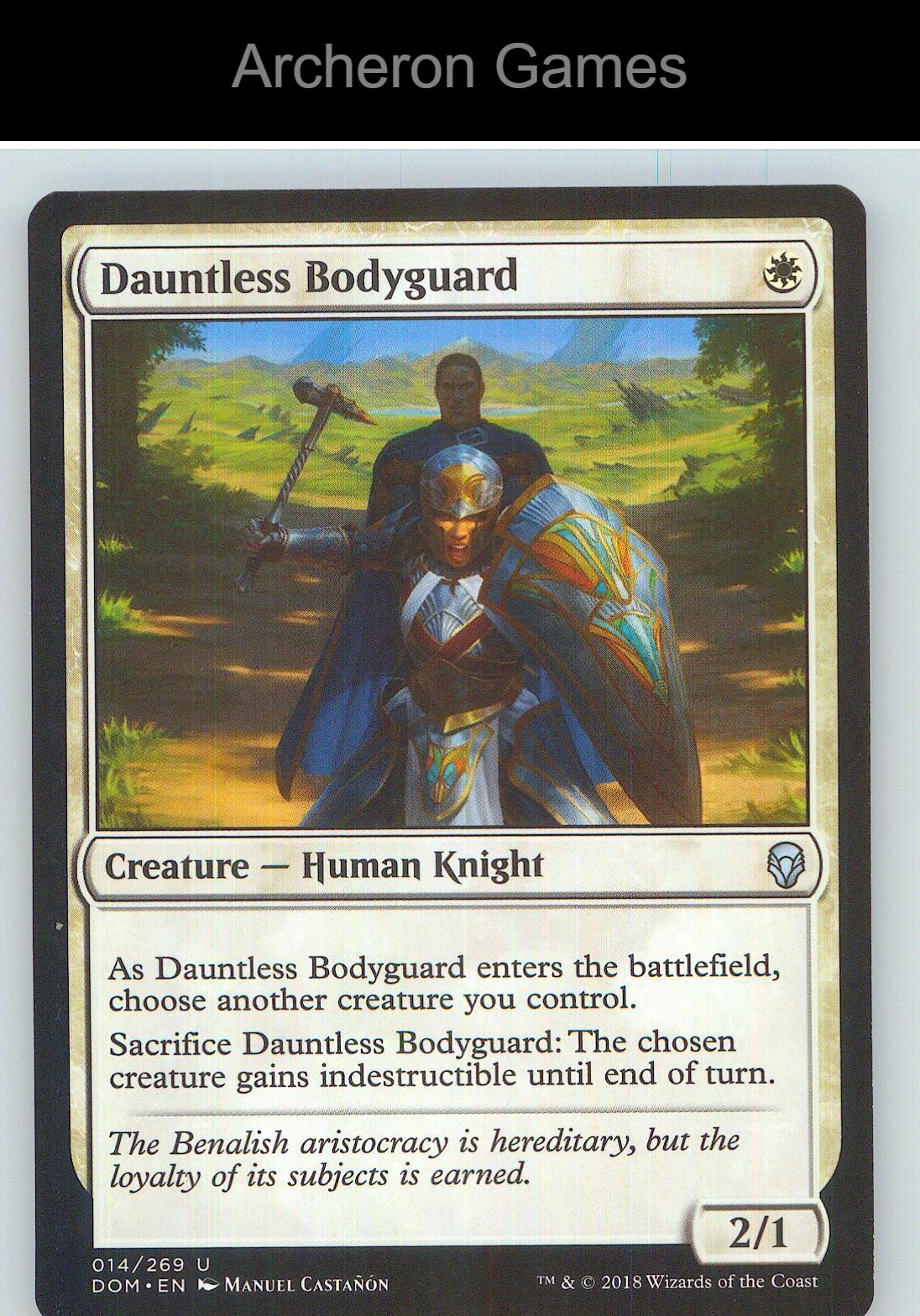 Dauntless Bodyguard DOM 14 UC MTG Card NM/EX+