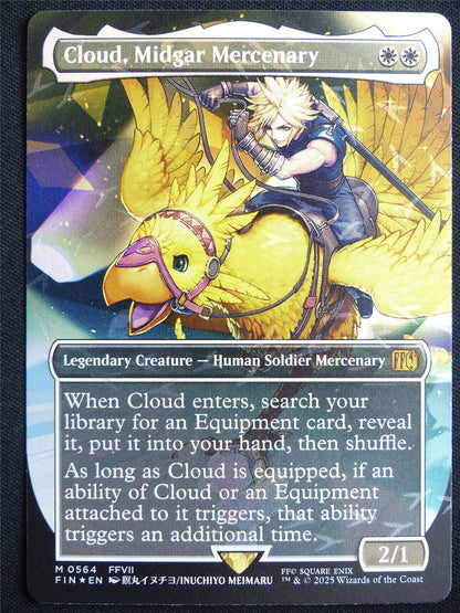 Cloud Midgar Mercenary Chocobo Track Foil - FIN - Mtg Card #221