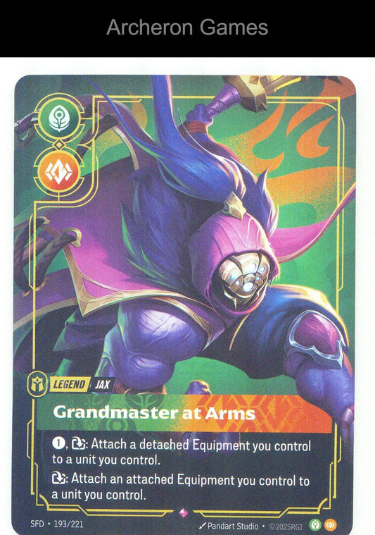 Jax - Grandmaster At Arms SFD 193/221 R Spiritforged Riftbound Card Foil