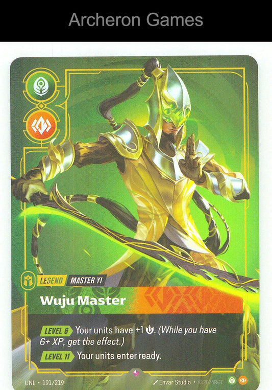 Master Yi - Wuju Master UNL 191/219 R Unleashed Riftbound Card