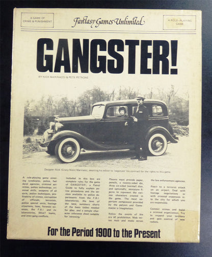Gangster! 1900 Periods Classic Roleplaying Game OOP #1XR