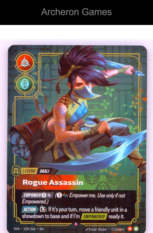 Akali - Rogue Assassin VEN 139/166 R Vendetta Riftbound Card