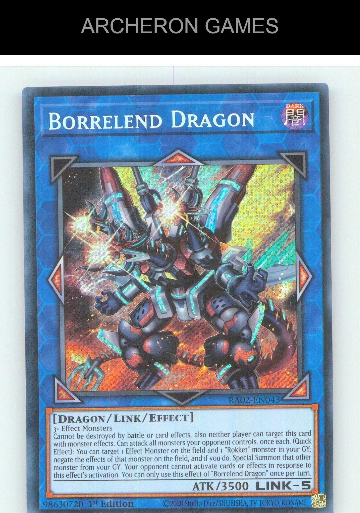 Borrelend Dragon (Secret Rare) SEC YUGIOH Card 1st Edition