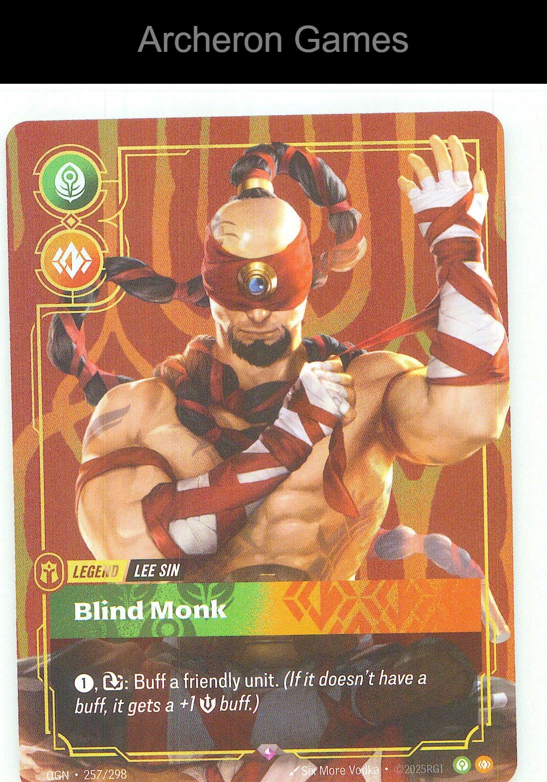 Lee Sin - Blind Monk OGN 257/298 R Origins Riftbound Card