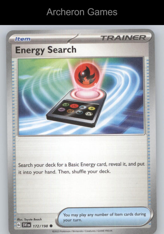 Pokemon Card Energy Search SVI 172/198 C Scarlet & Violet