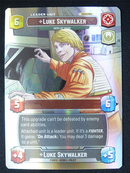Luke Skywalker - Hero of Yavin - 1008 Showcase Foil - Star Wars Unlimited Card #49