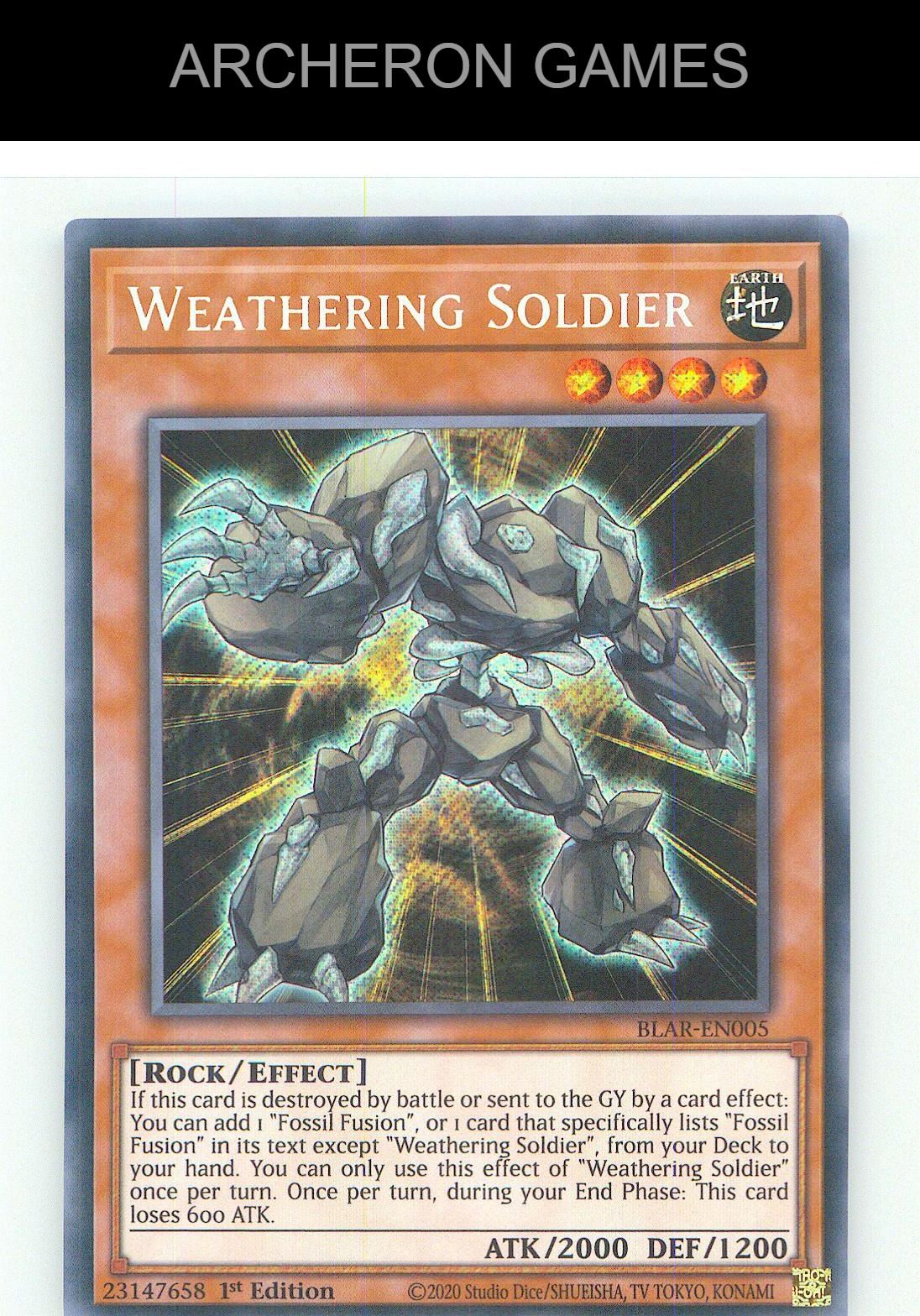 Weathering Soldier SEC YUGIOH Card 1st Edition