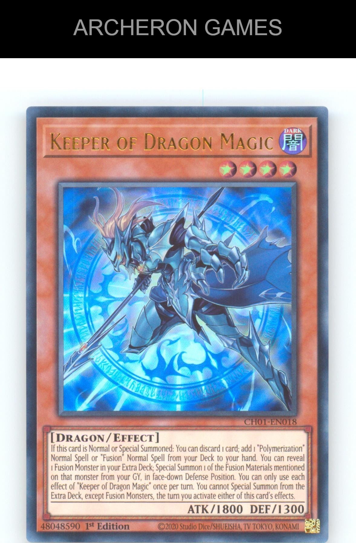Keeper of Dragon Magic Ultra Rare YUGIOH Card 1st Edition