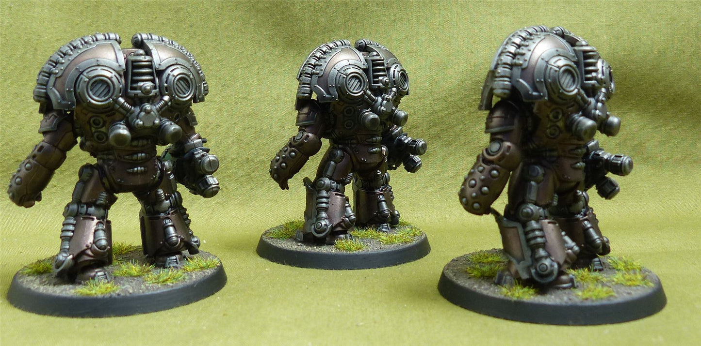 Saturnine Terminator Squad set of 3 painted - Astartes - Warhammer Horus Heresy #OZ