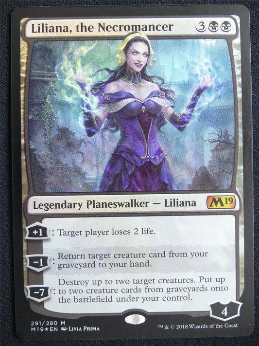 Liliana the Necromancer Foil - M19 - Mtg Card #1YR