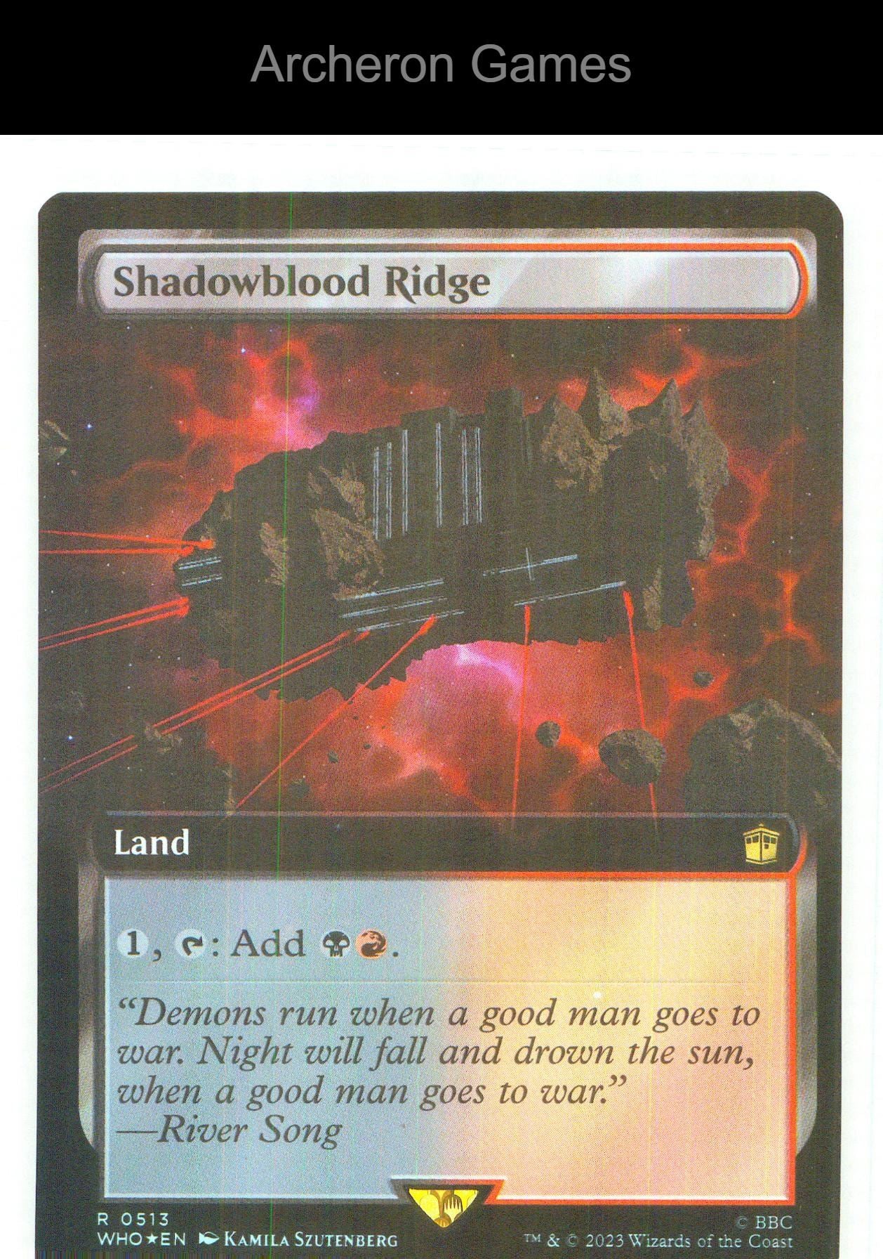 Shadowblood Ridge (Extended Art) WHO 513 R MTG Card NM/EX+ Foil