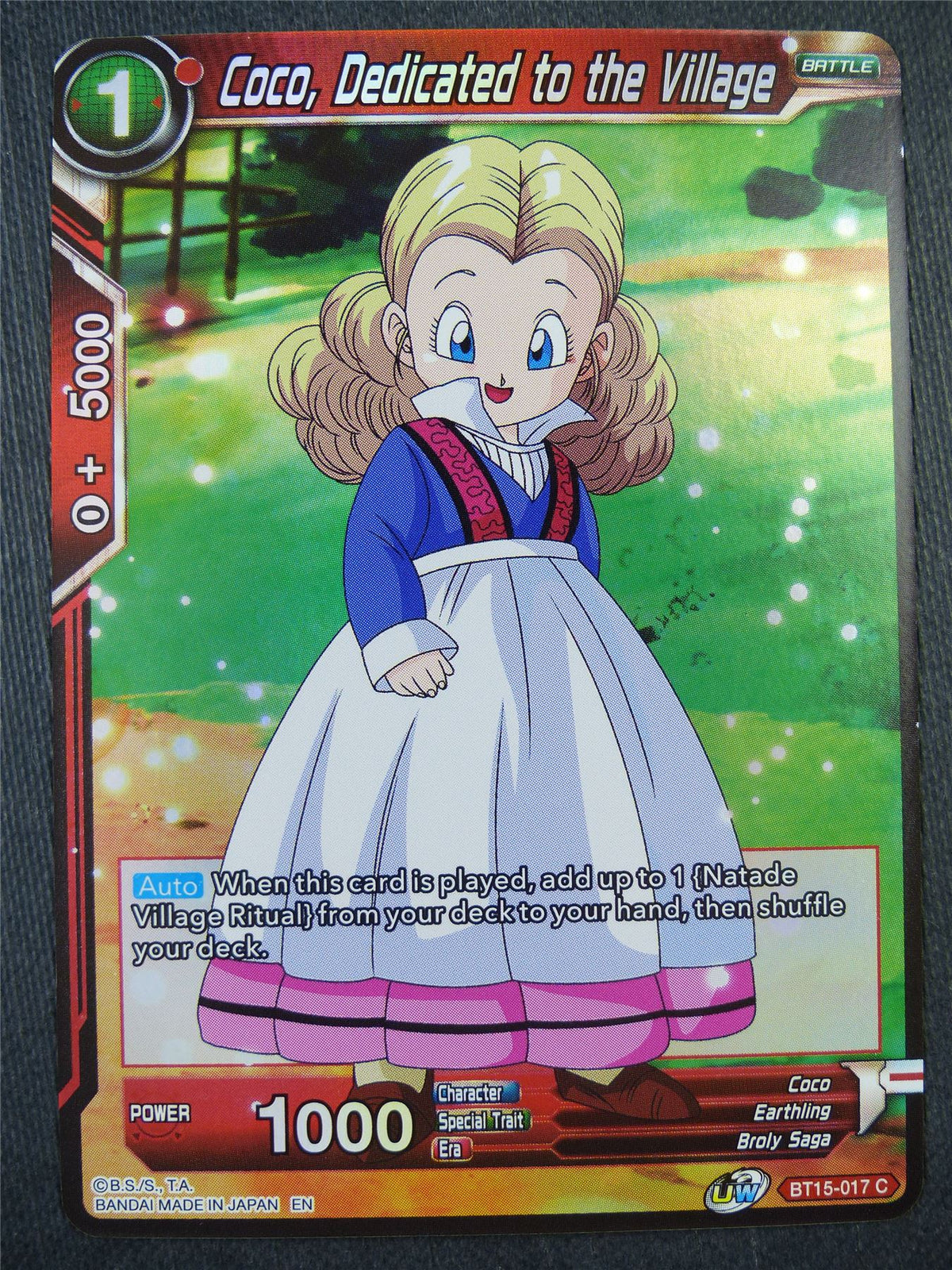 Coco Dedicated to the Village BT15 Foil - Dragon Bal Super Card #8ZN