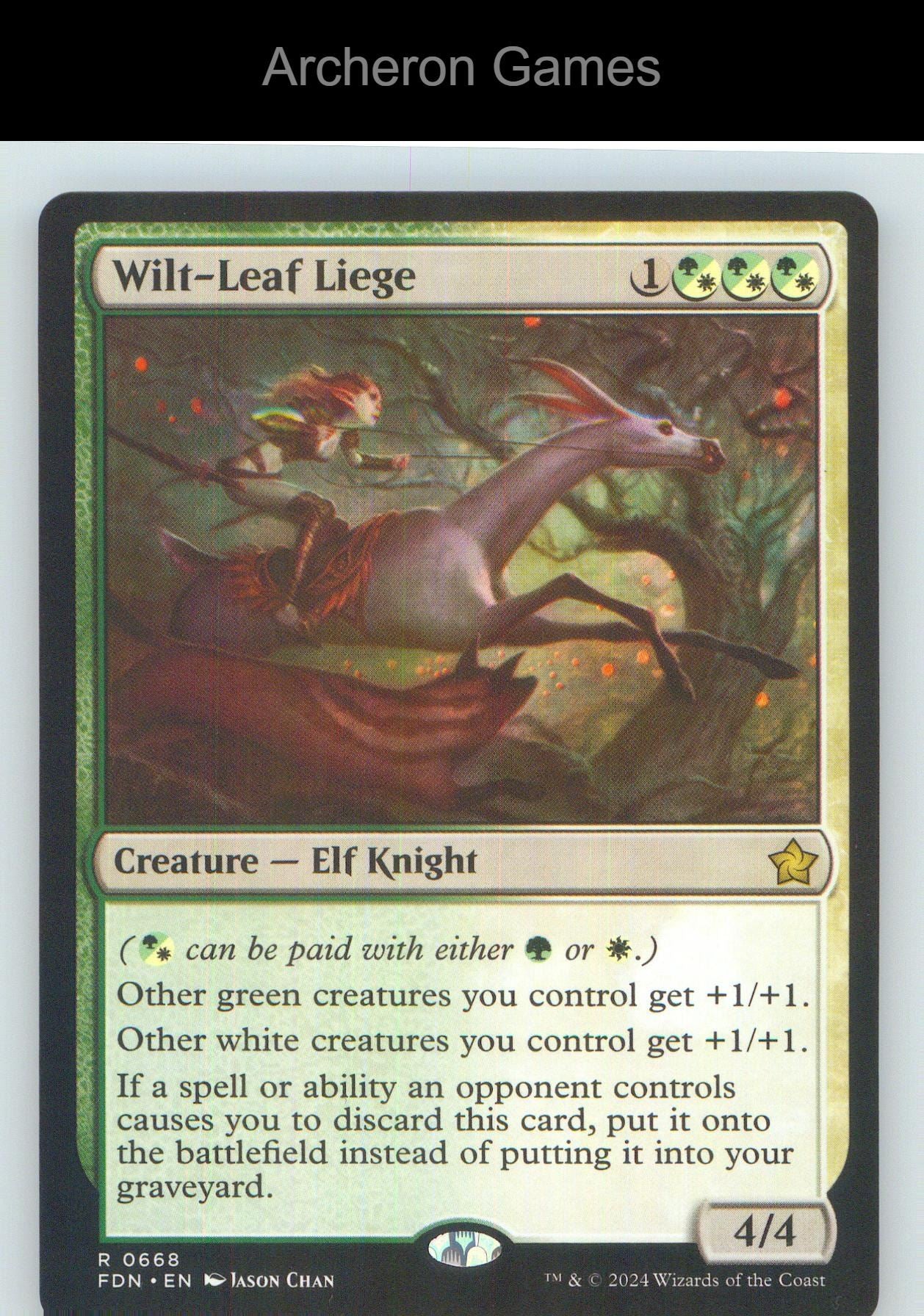 Wilt-Leaf Liege FDN 668 R MTG Card NM/EX+