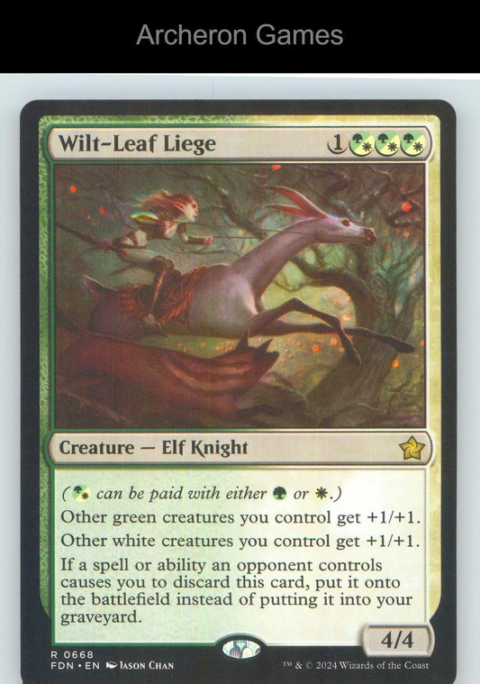 Wilt-Leaf Liege FDN 668 R MTG Card NM/EX+