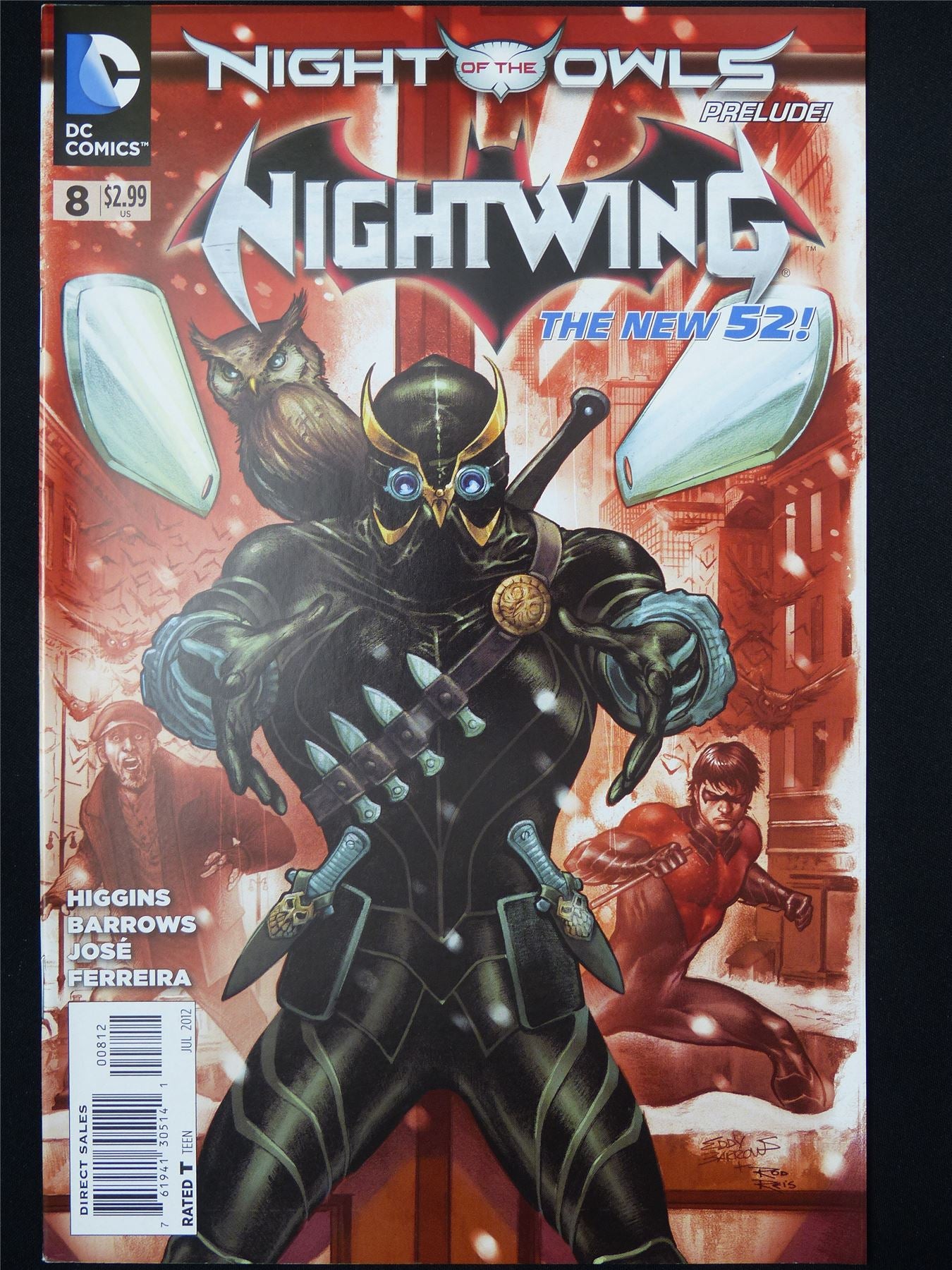 NIGHTWING #8 Night of the Owl - B&B DC Comic #3Q9