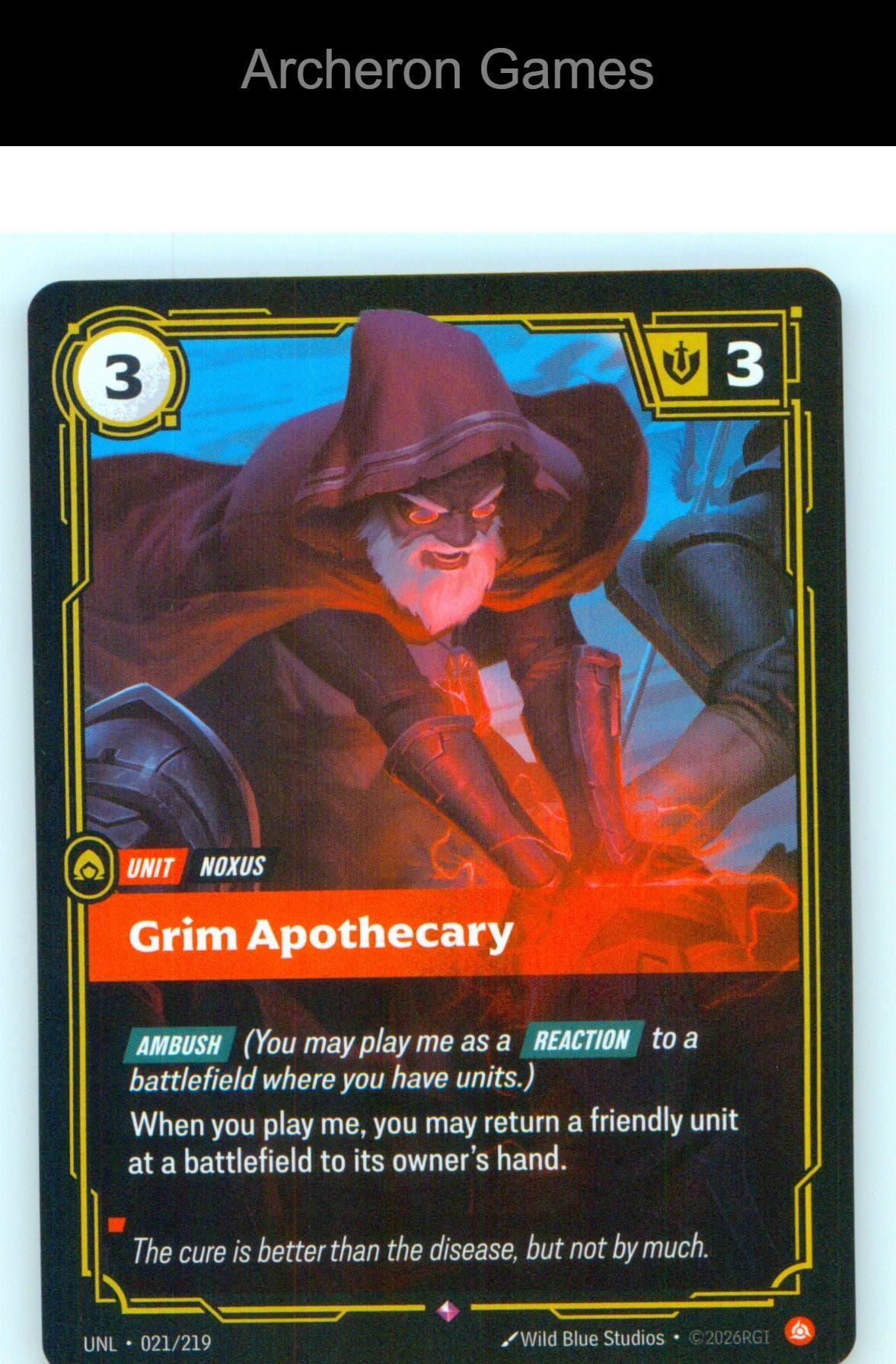 Grim Apothecary UNL 021/219 R Unleashed Riftbound Card