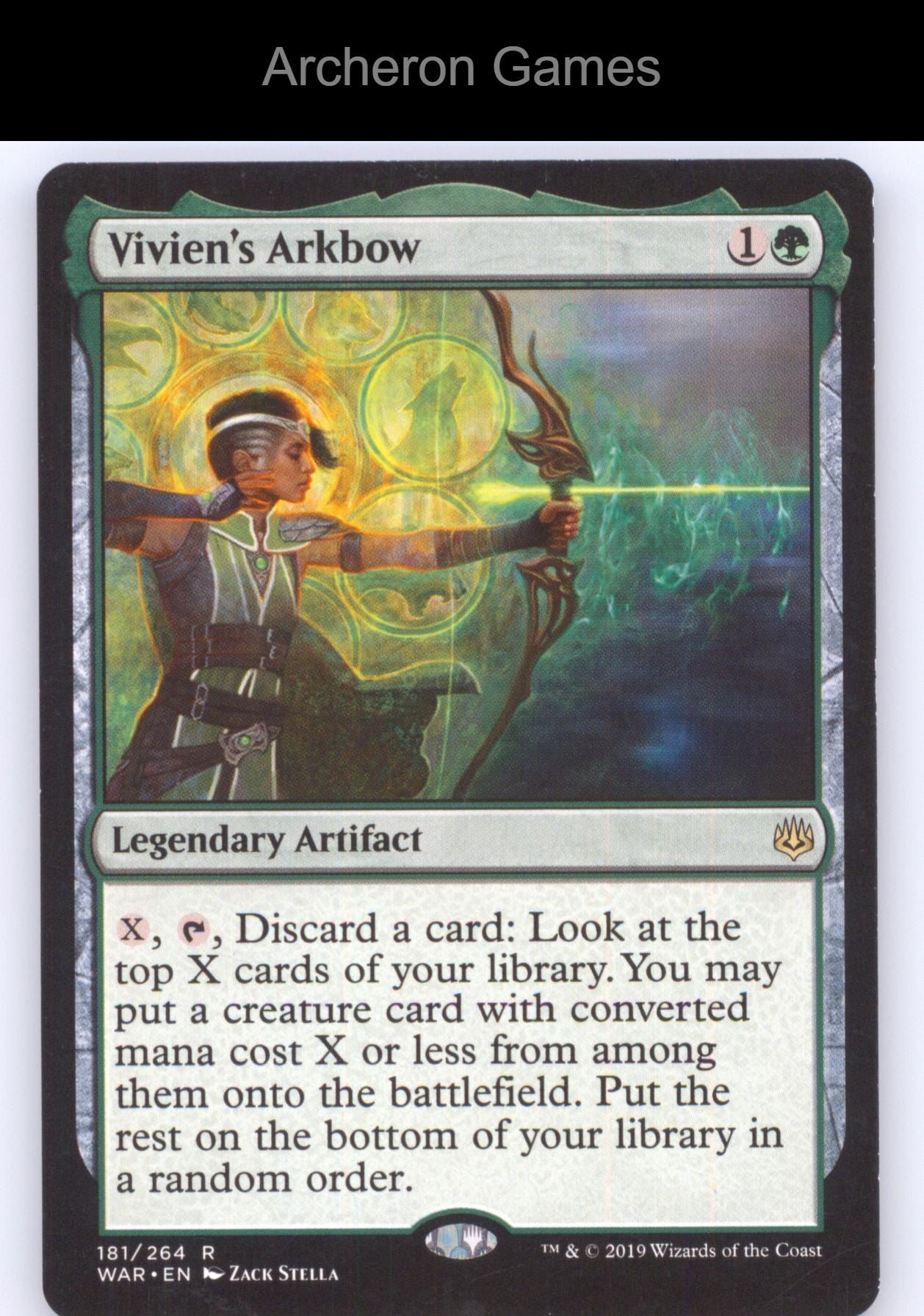 Vivien's Arkbow 181 R MTG Card War of the Spark