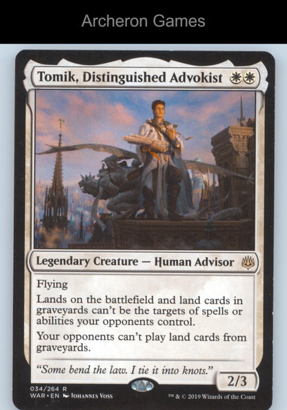 Tomik, Distinguished Advokist 34 R MTG Card Promo Pack: Throne of Eldraine