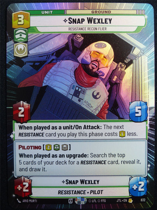Snap Wexley 832 Hyperspace Foil - Star Wars Unlimited Card #4W2