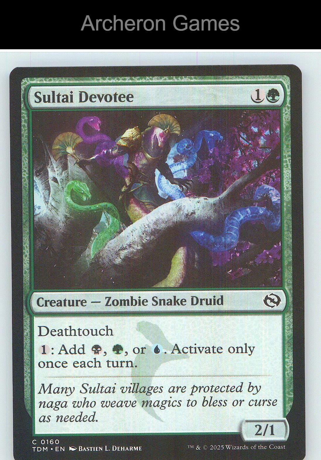 Sultai Devotee TDM 160 C MTG Card NM/EX+