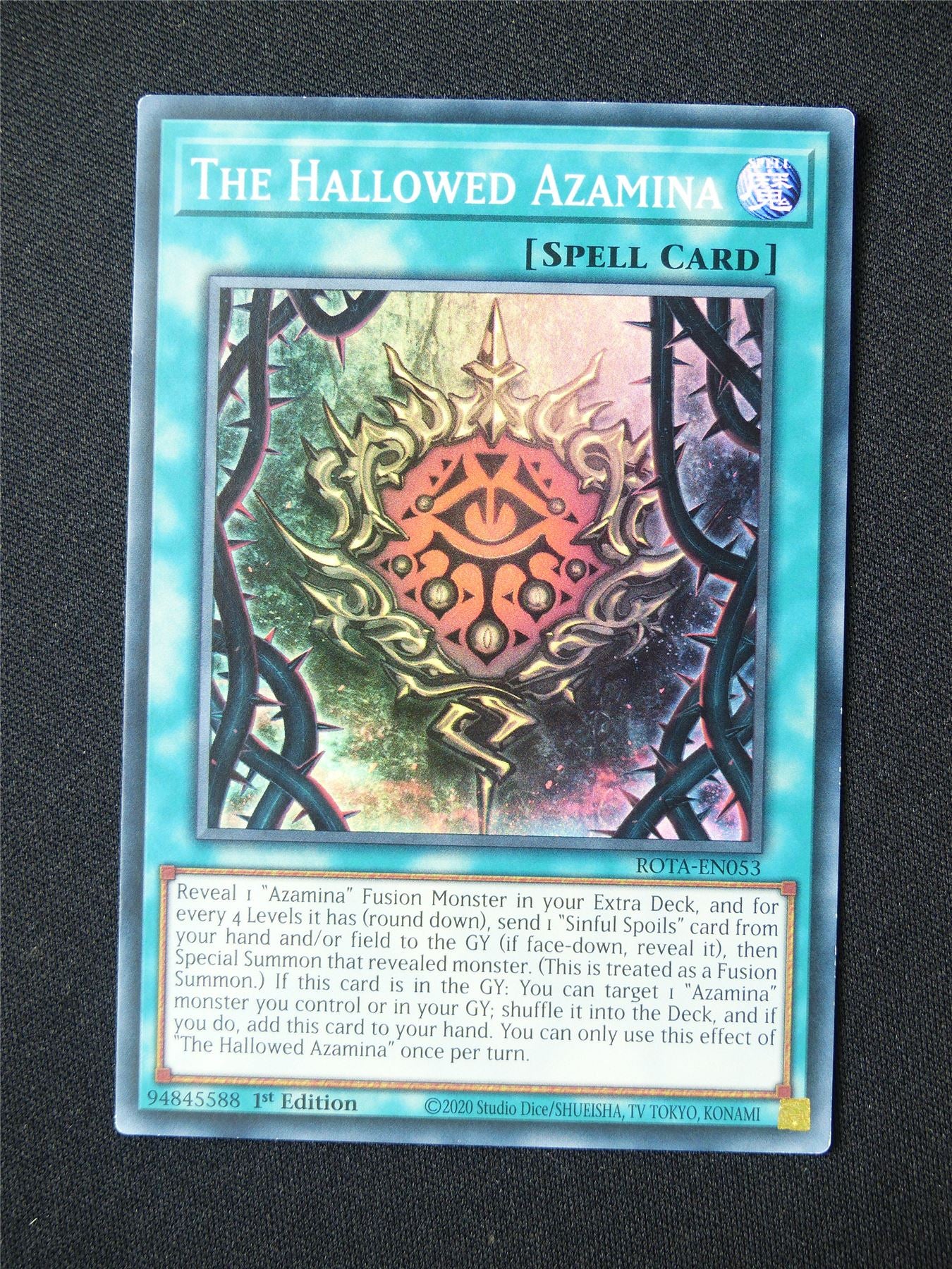 The Hallowed Azamina ROTA Super Rare - 1st ed Yugioh Card #3SH