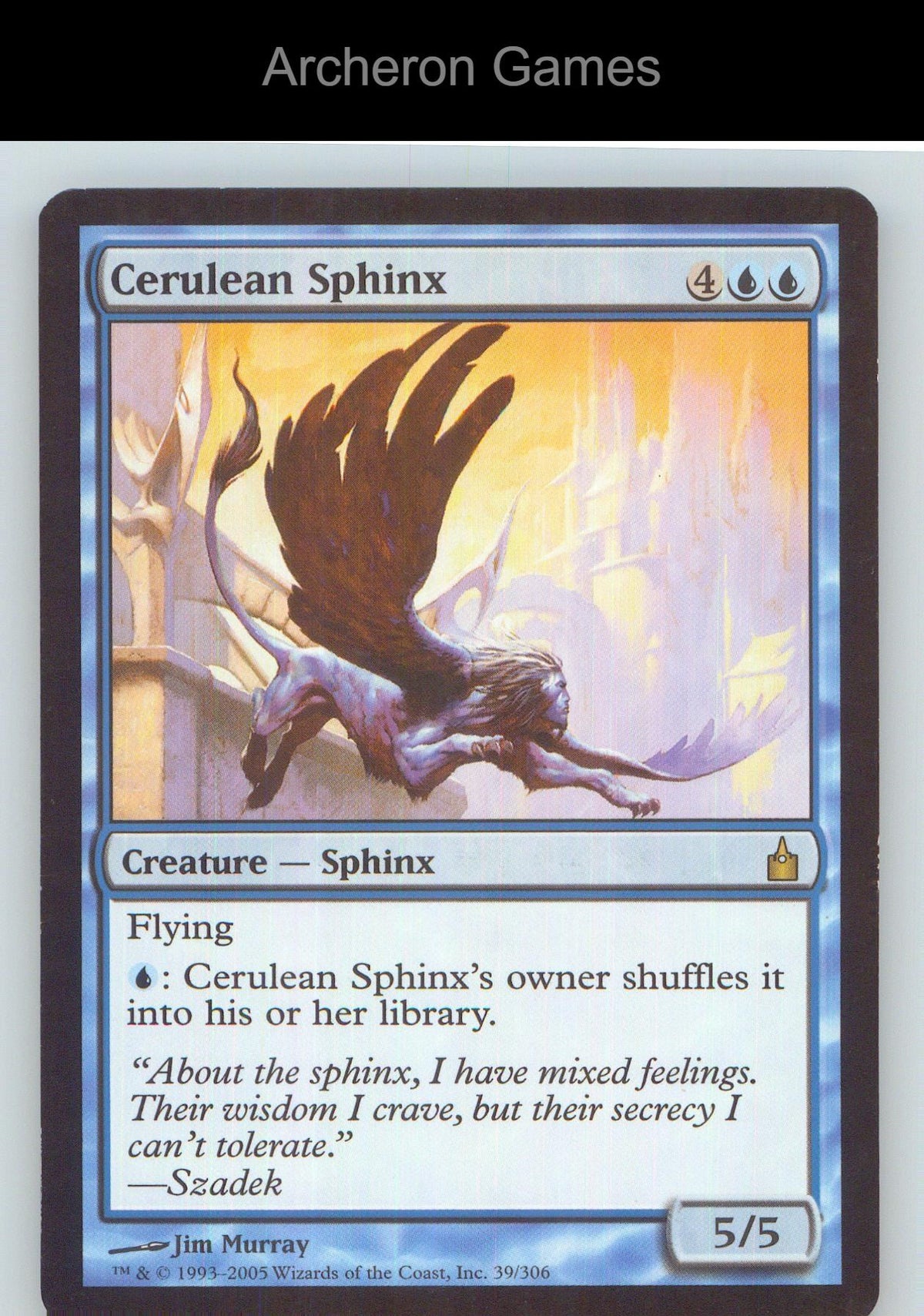 Cerulean Sphinx RAV 39 R MTG Card NM/EX+