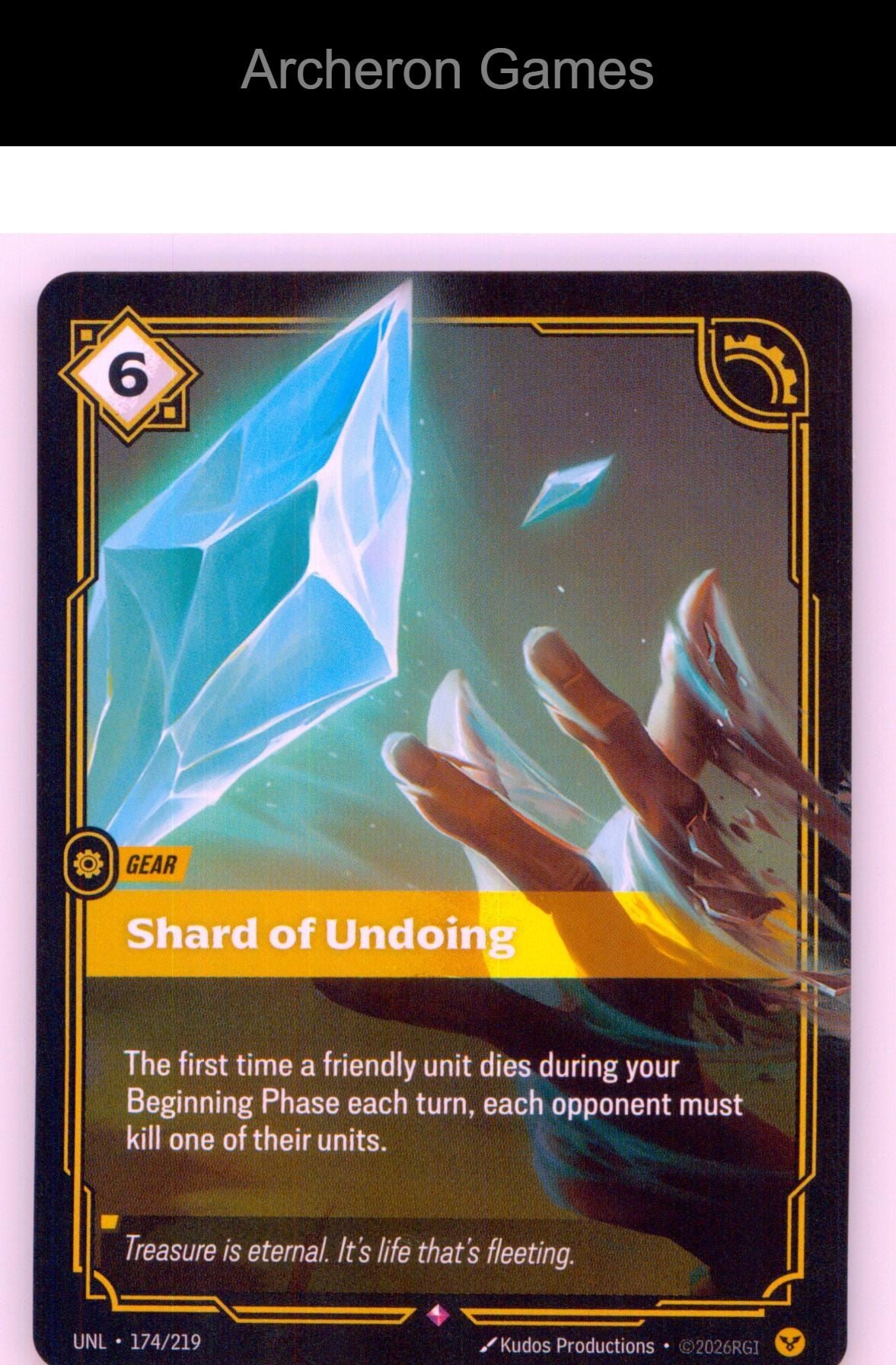 Shard of Undoing UNL 174/219 R Unleashed Riftbound Card