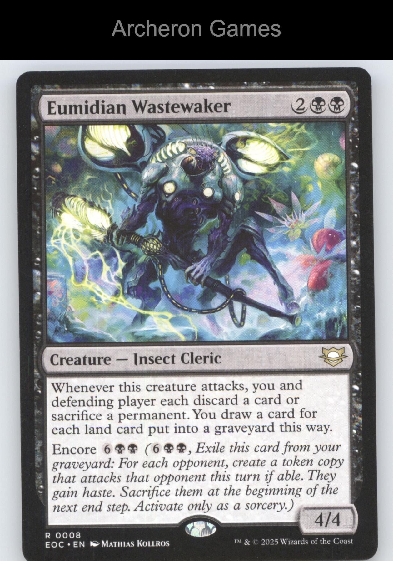 Eumidian Wastewaker 8 R MTG Card Commander: Edge of Eternities