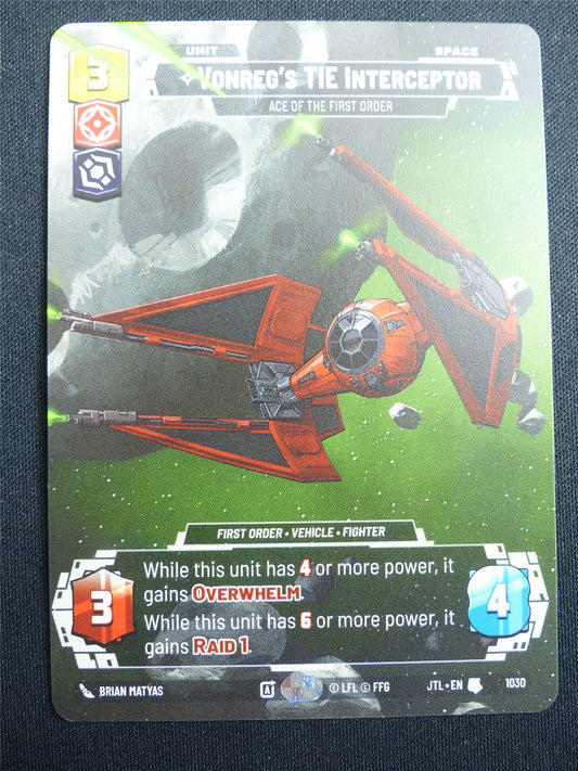 Vonreg's TIE Interceptor 1030 Prestige - Star Wars Unlimited Card #4HE