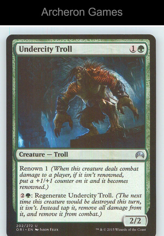 Undercity Troll ORI 202 UC MTG Card NM/EX+