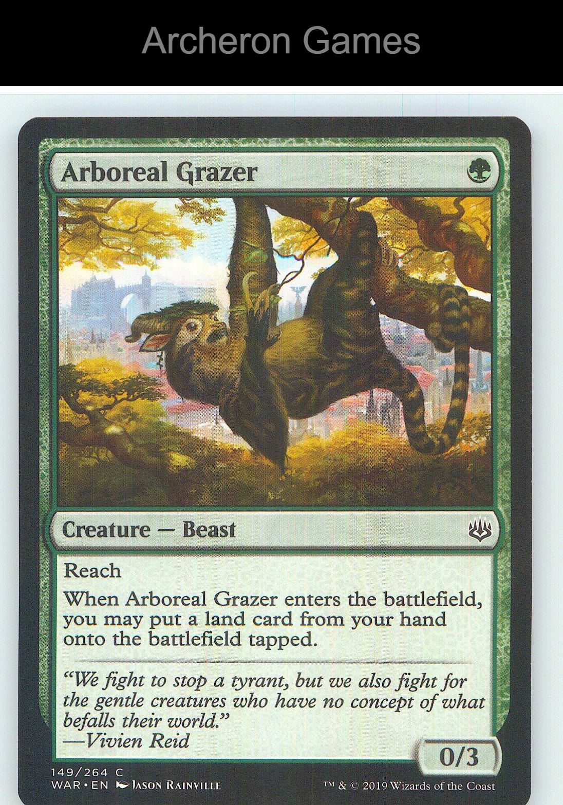 Arboreal Grazer WAR 149 C MTG Card NM/EX+