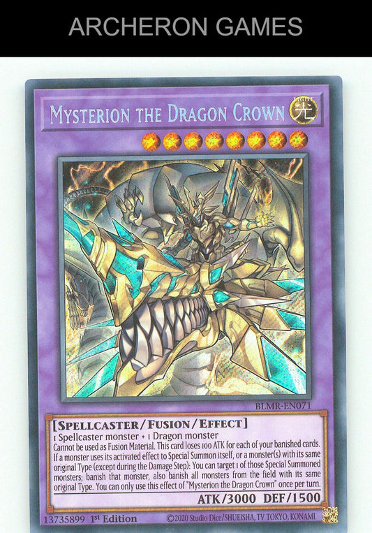 Mysterion the Dragon Crown SEC YUGIOH Card