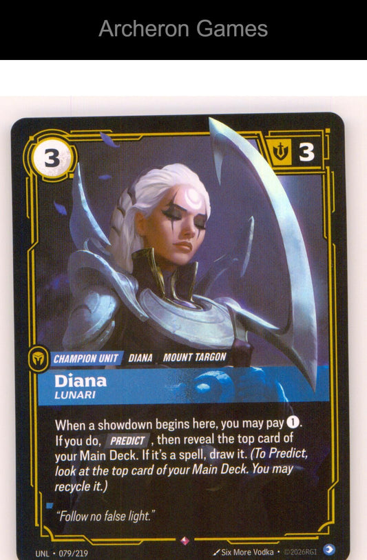 Diana - Lunari UNL 079/219 R Unleashed Riftbound Card