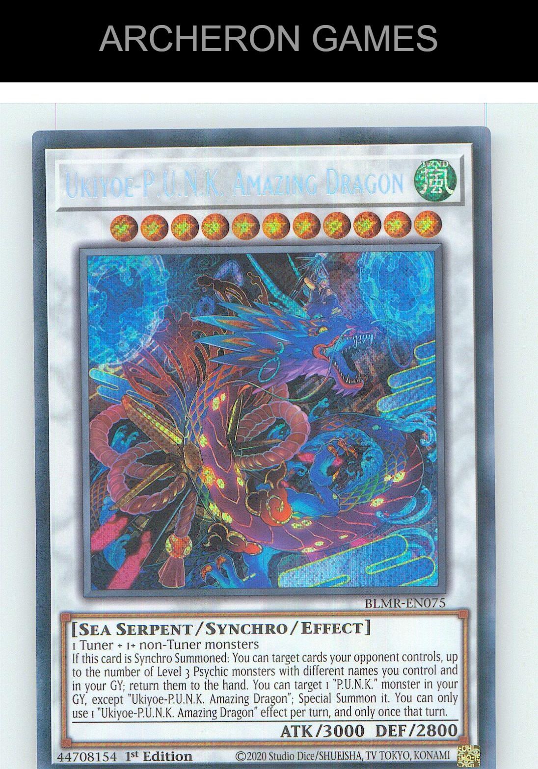 Brionac, the Magical Ice Dragon SEC YUGIOH Card 1st Edition