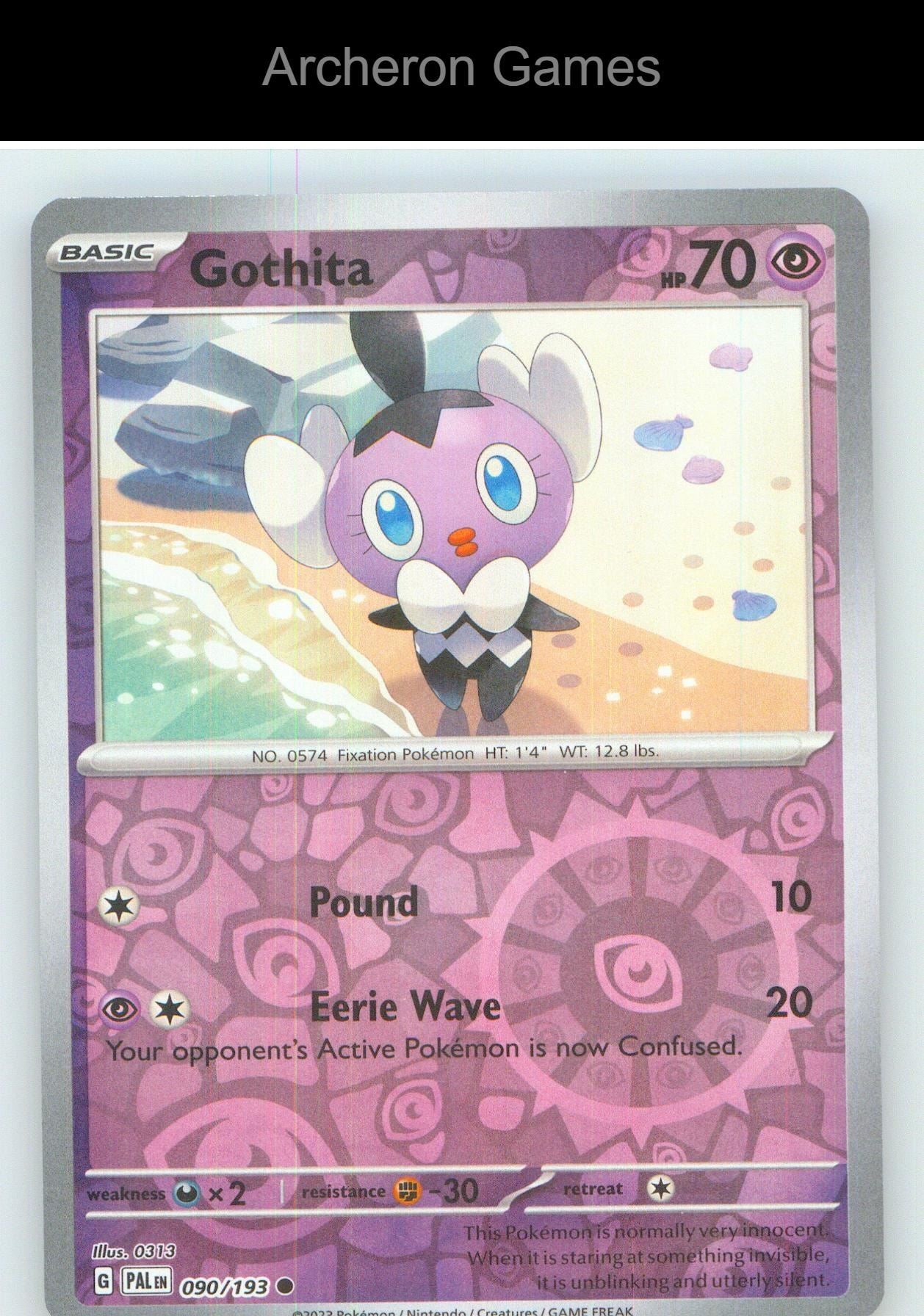 Pokemon Card Gothita PAL 090/193 C Paldea Evolved Reverse Holo