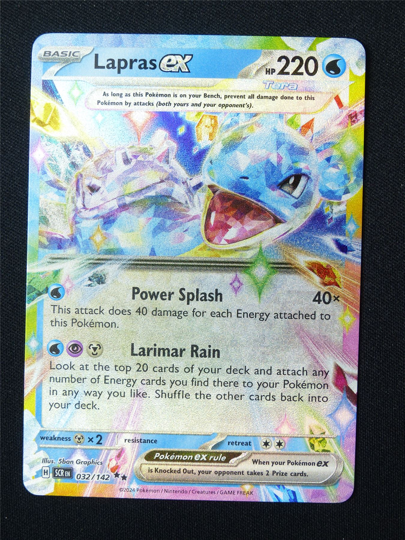 Lapras EX 032/142 Textured Holo - Pokemon Card #5VS