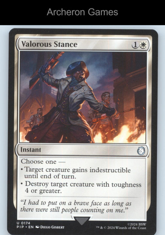 Valorous Stance 174 UC MTG Card Universes Beyond: Fallout