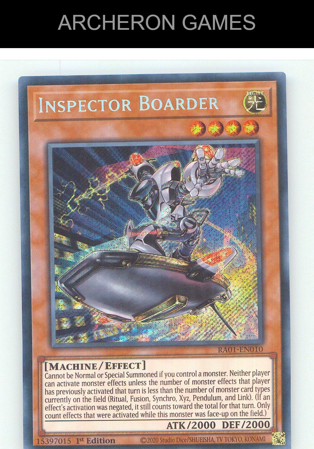 Inspector Boarder (Secret Rare) SEC YUGIOH Card 1st Edition