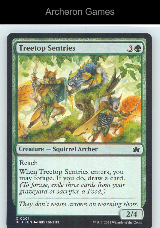 Treetop Sentries BLB 201 C MTG Card NM/EX+