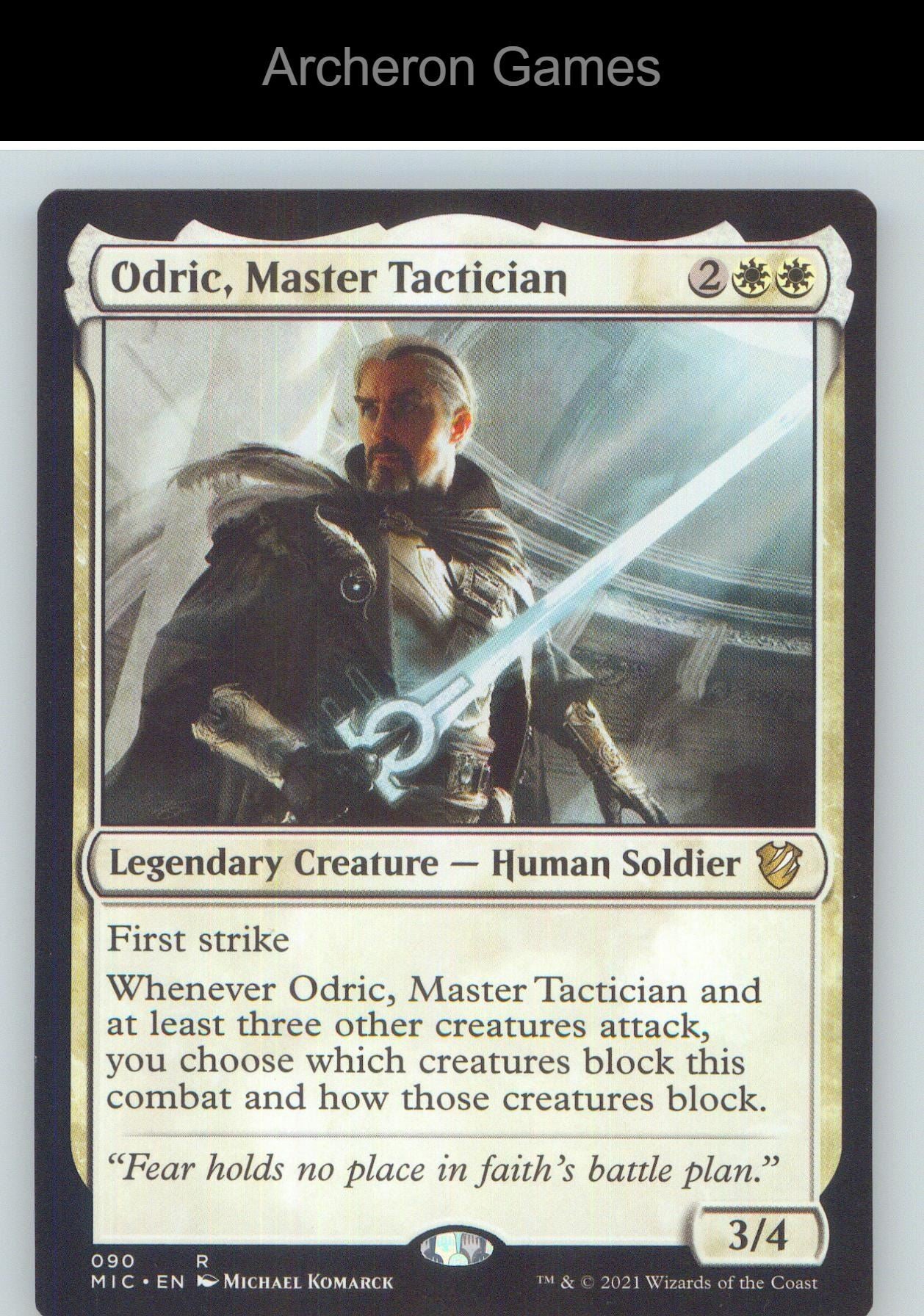Odric, Master Tactician MIC 90 R MTG Card NM/EX+
