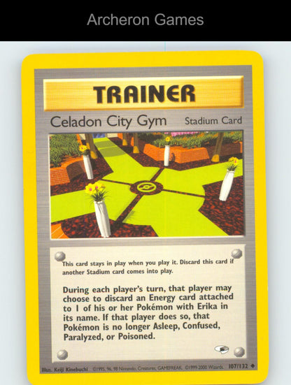 Pokemon Card Celadon City Gym G1 107/132 UC Gym Heroes Unlimited