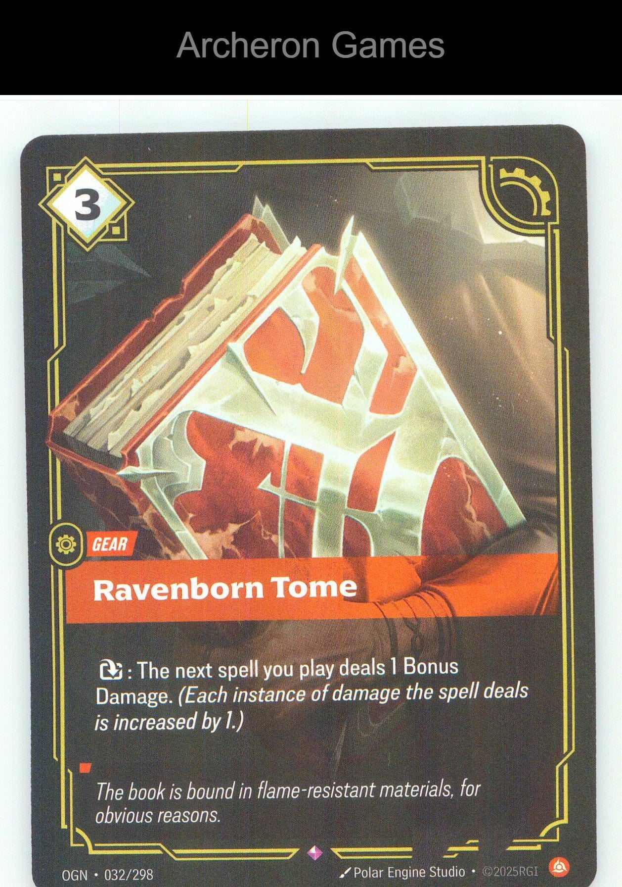Ravenborn Tome OGN 032/298 R Origins Riftbound Card Foil