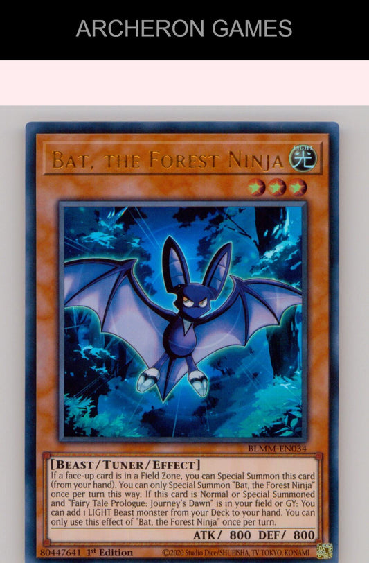 Bat, the Forest Ninja Ultra Rare YUGIOH Card 1st Edition