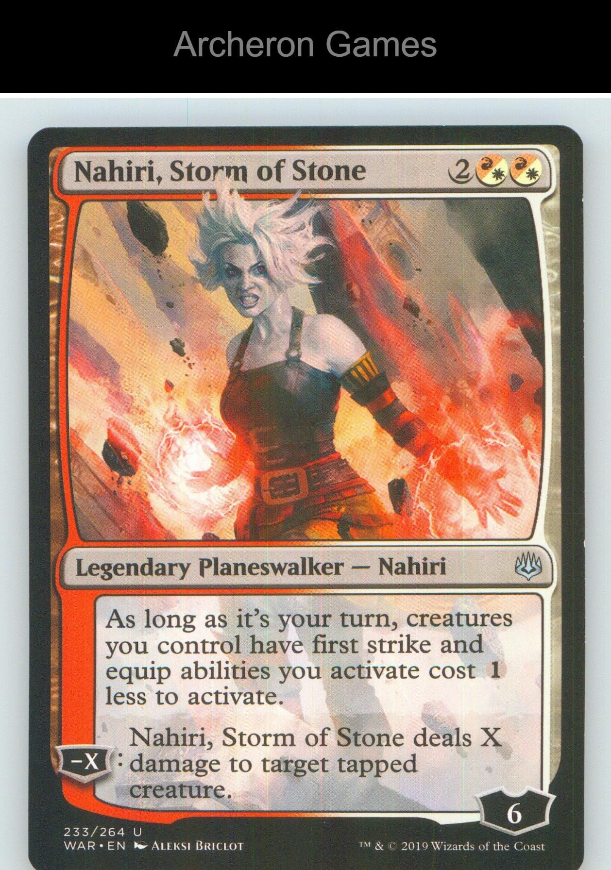 Nahiri, Storm of Stone WAR 233 UC MTG Card NM/EX+