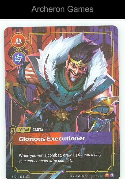 Draven - Glorious Executioner SFD 185/221 R Spiritforged Riftbound Card