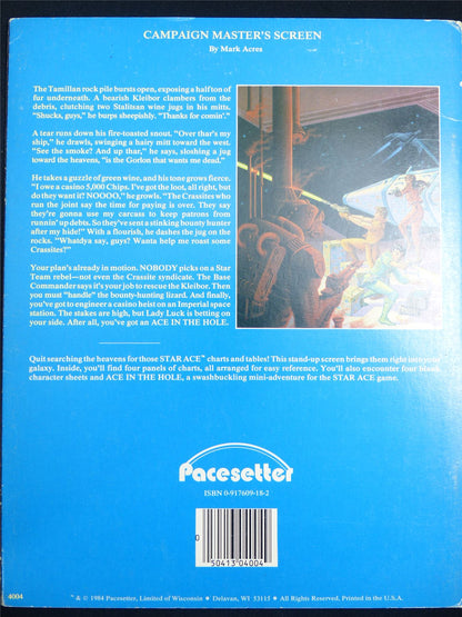 Star Ace Campaign Master's Screen - Pace Setter Booklet #1WK