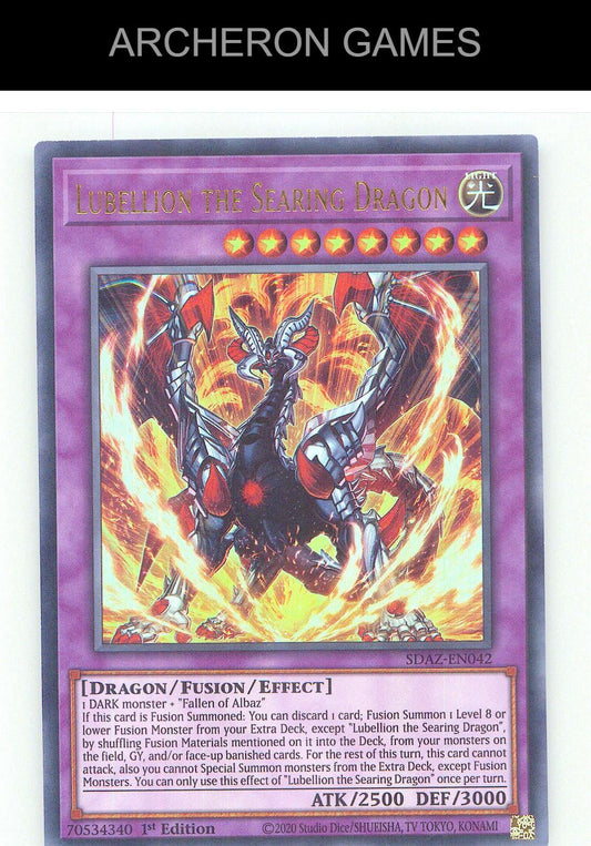 Lubellion the Searing Dragon Ultra Rare YUGIOH Card 1st Edition