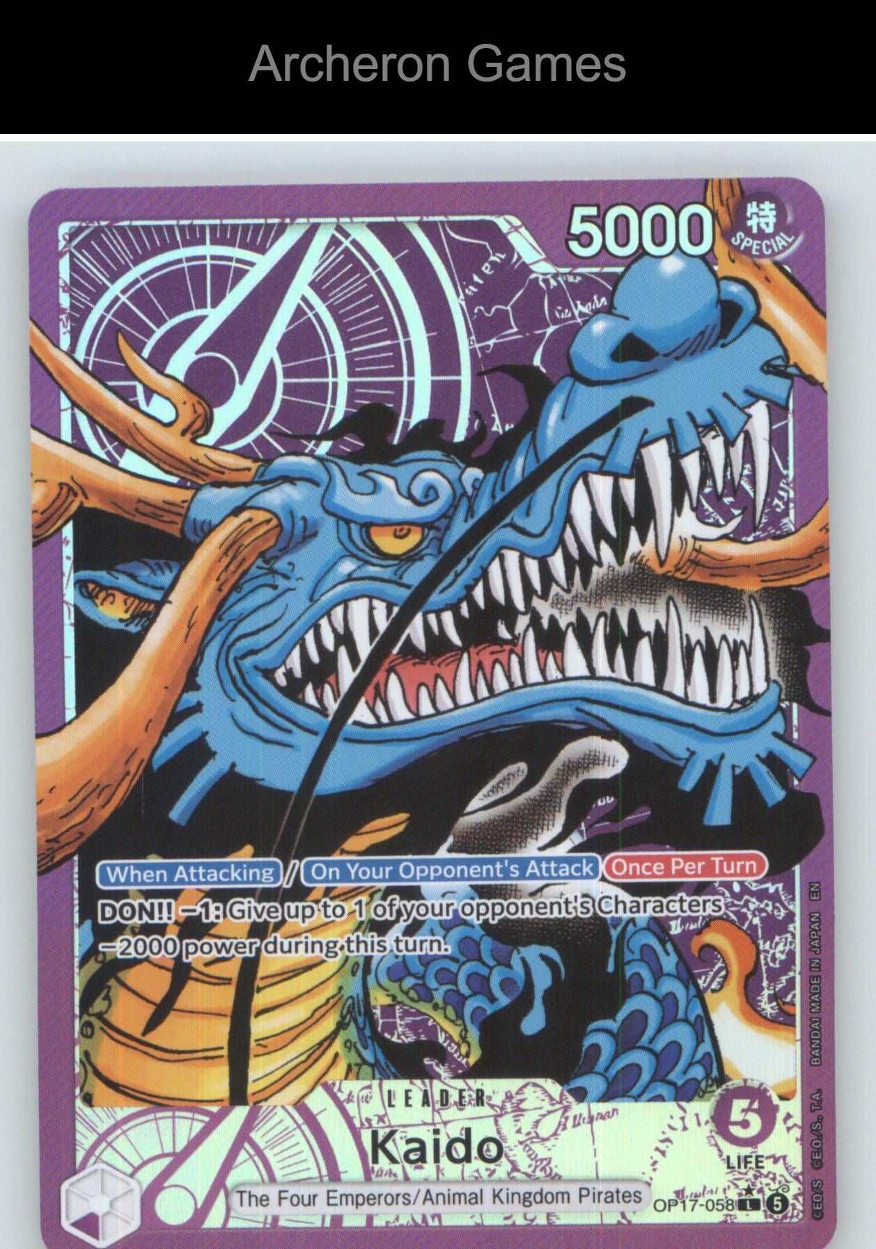 Kaido (058) (Alternate Art) OP17-058 One Piece Card NM/EX+ Foil