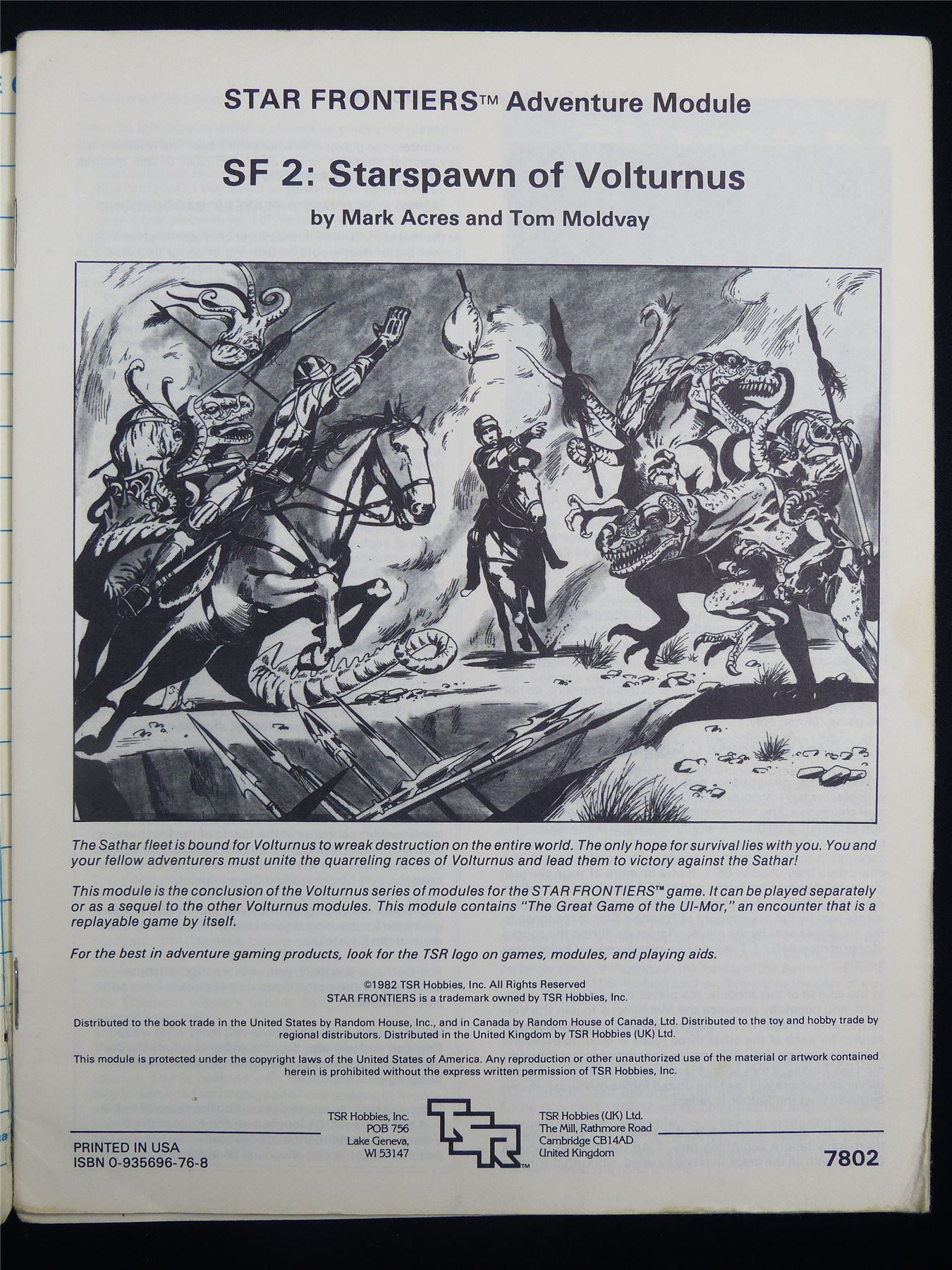 Star Frontiers Adventure Module: Starspawn of Volturnus - Roleplay Booklet #2S0