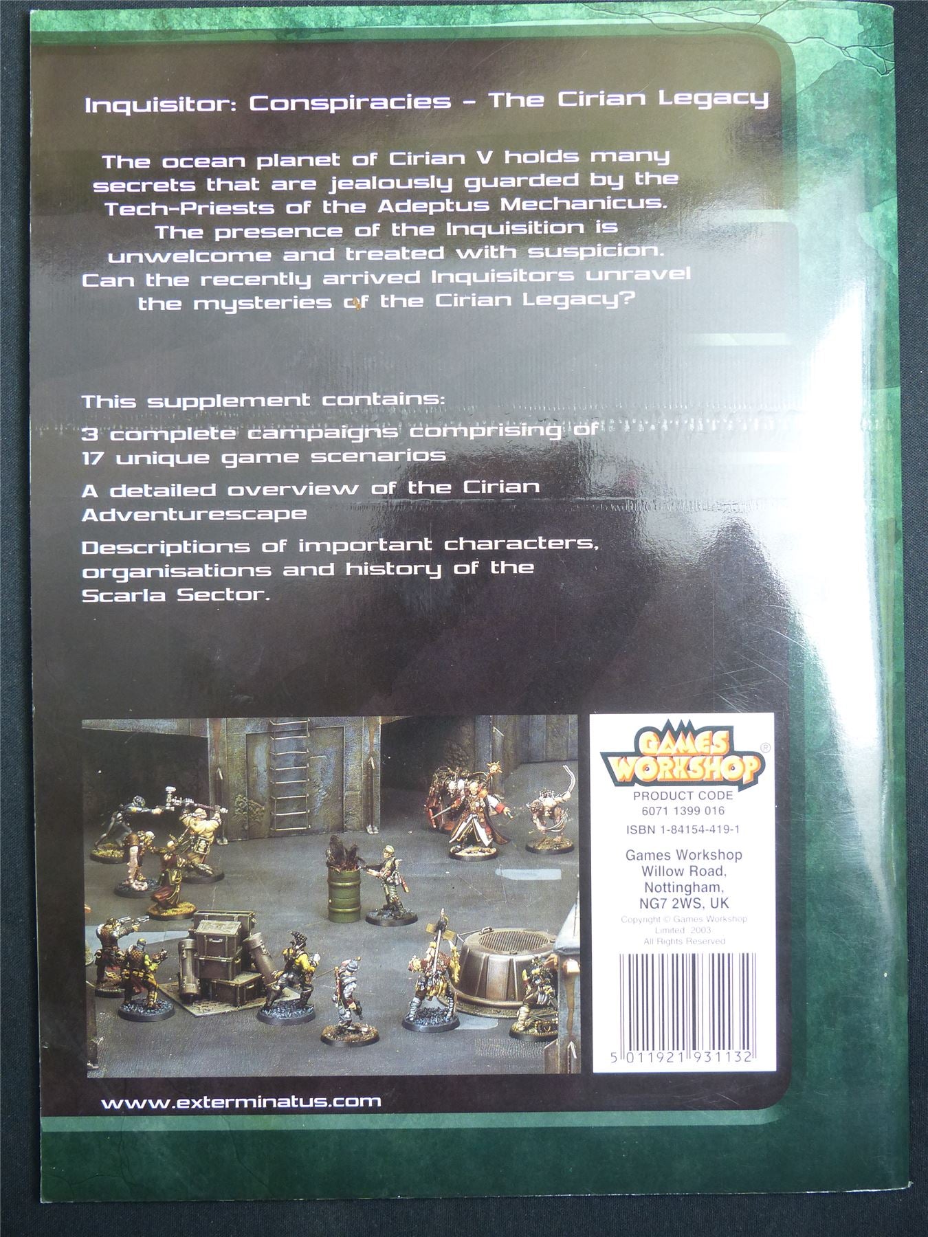 Inquisitor Conspiracies: the Cirian Legacy Booklet - Warhammer 40K #1ON